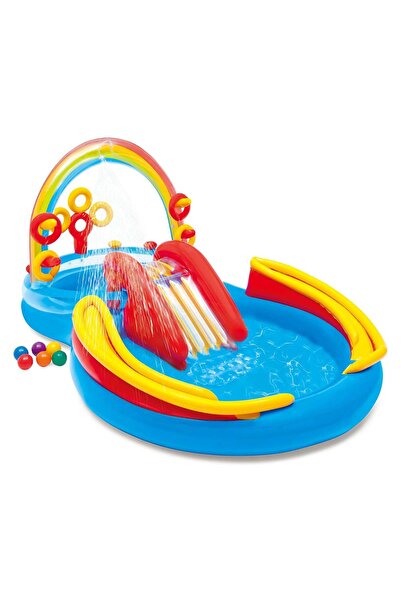 Intex Loc de joacă gonflabil Curcubeu 297 x 193 x 135 cm 57453