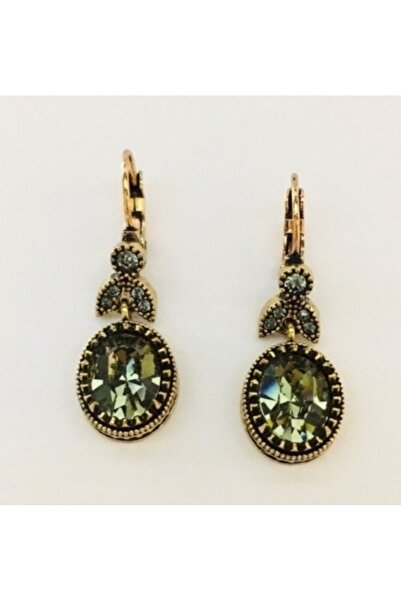Aşina Gümüş Elmas Montür Black Diamond Küpe Sevgiliye Hediye
