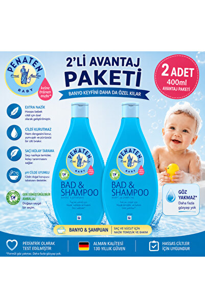 Penaten Baby Baby Hair and Body Shower Shampoo 400 ml