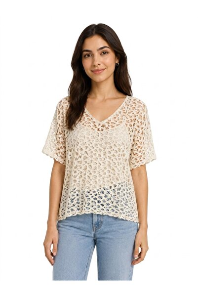 Royteks Fashion Transparent White Lace Relax Women's Bodysuit