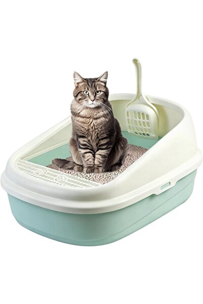 ORVILLA Cat Litter Tray Box,Litter Box with High Side,Anti-Splashing Cats Lit...