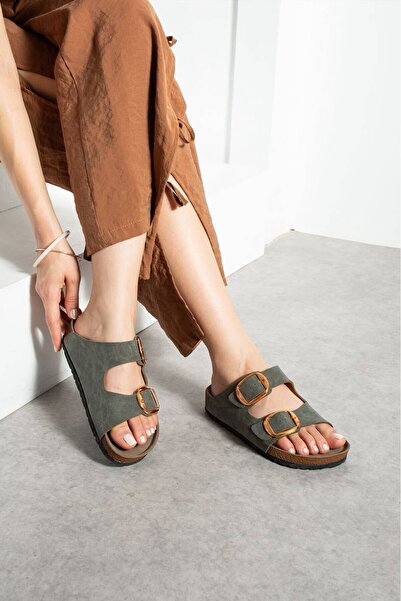 starmarj New Season Summer Women's Double Buckle Thin Sole Wide Buckle Slippers