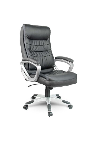 SOFOTEL Scaun de birou din piele neagră EG-226