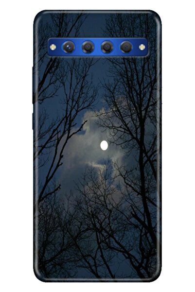 TCL 10 Plus Kılıf Ormanda Gece Temalı Desenli Darbe Emici Silikon