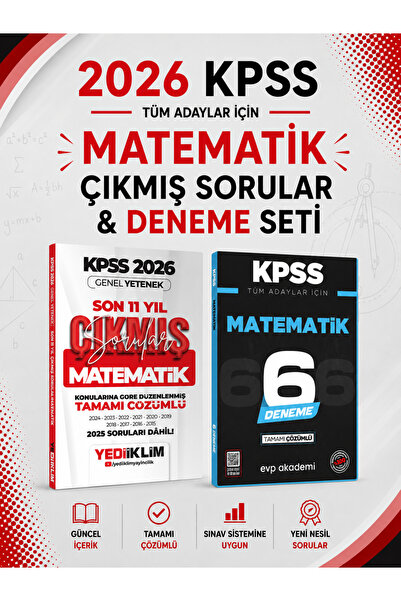 Yediiklim Yayınları Yediiklim 2026 KPSS Matematik Son 11 Yıl Çıkmış Sorular &...