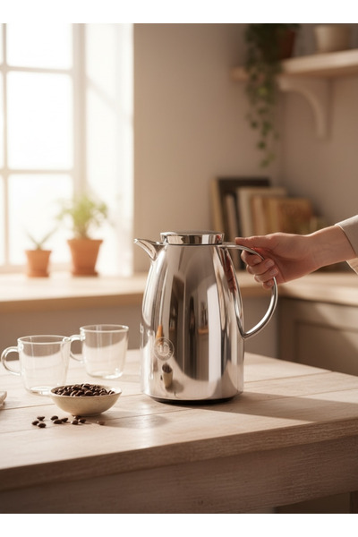 saif Thermos Classic Fast Chrome Full Chrome 1 Liter
