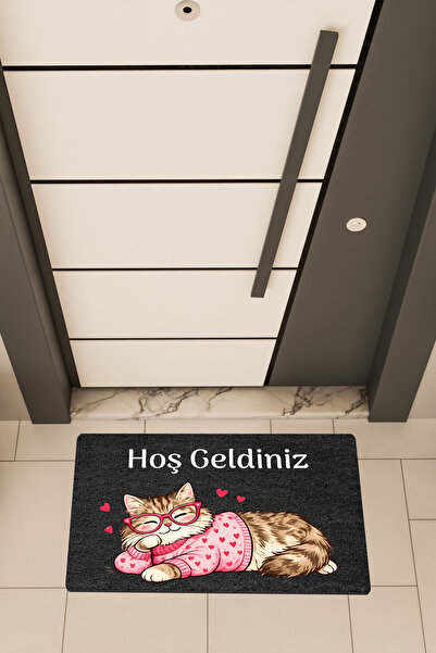 Dormot High-Quality Digital Printing, Standard Welcome Pink Kitty Themed Door...