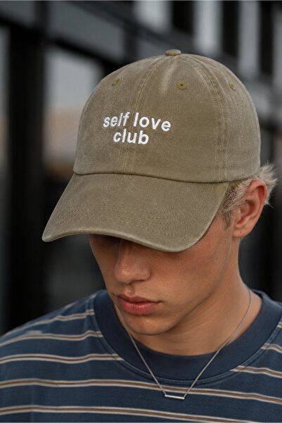 Eazy Co EAZY Self Love Club Unisex Καπέλο Καφέ Κεντημένο Καπέλο Μπέιζμπολ Ρυθ...