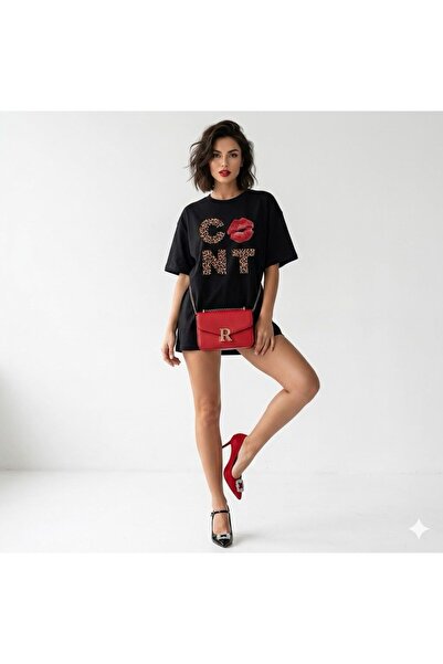 Duzor Unisex κοντομάνικο λευκό μπλουζάκι με στάμπα Leopard Party Club Beach S...