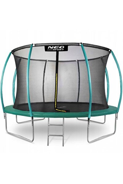 Neo-Sport Trambulina de gradina pentru copii Verde 374cm 12FT cu Scara si Pla...