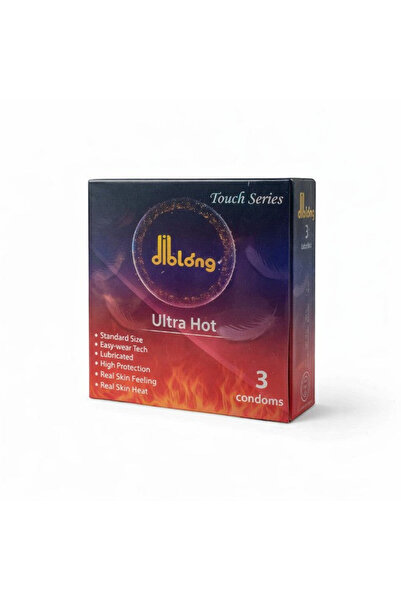 Diblong Prezervative subțiri Ultra Hot, efect de încălzire, lubrifiate, din l...