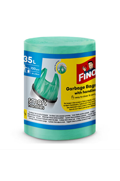 Fino Saci menajeri colorati cu manere Fino, hd, 35l, 100 buc