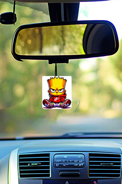 ESLEM 2Pcs Bart Simpson Rearview Mirror Ornament Cool Design Cartoon Characte...