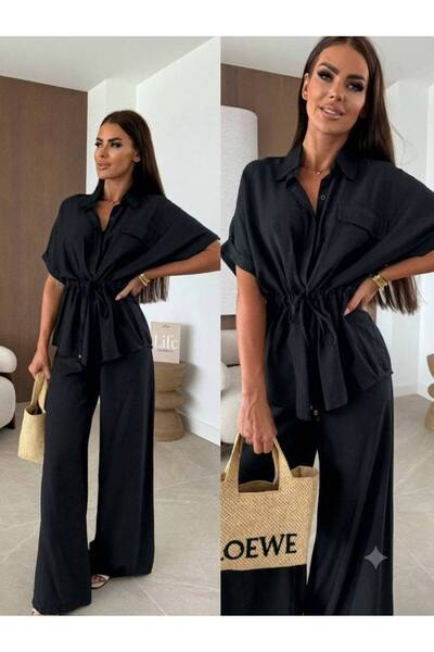 GLAMSI Set Tammy Co-ord Trend Killer din Vâscoză | Matching Sets - Negru