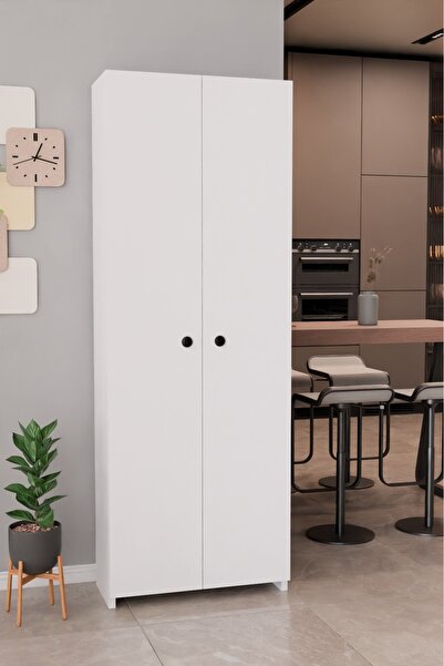 alpaevmobilya 150 Cm 2 Kapaklı 5 Raflı Çok Amaçlı Mutfak Dolabı Kiler Düzenle...