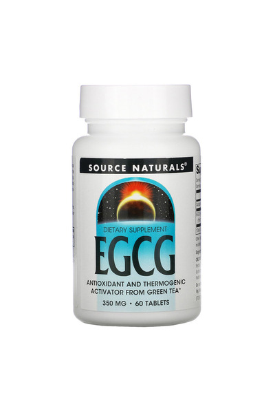 source naturals إي جي سي جي، 350 ملغ، 60 قرص