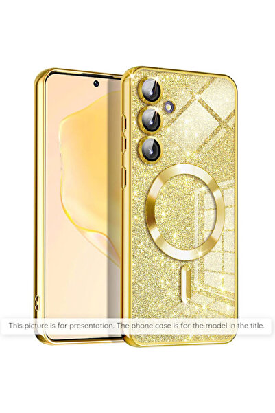 Techsuit Πολυτελές Γκλίτερ Magsafe Samsung Galaxy S21 Ultra Χρυσό