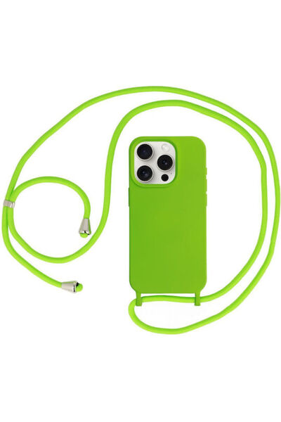 OEM Θήκη Πλάτης Σιλικόνης με Λουράκι Πράσινη (iPhone 12 / 12 Pro)