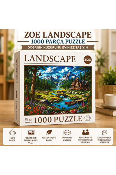 Zoe Landscape 1000 Parça Puzzle Doğa Manzaralı Yetişkin Puzzle 68x48 cm