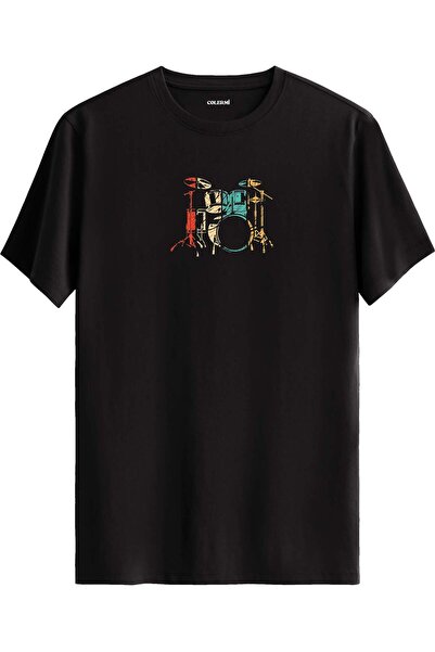 Colermi Vintage Drum Set Printed T-Shirt