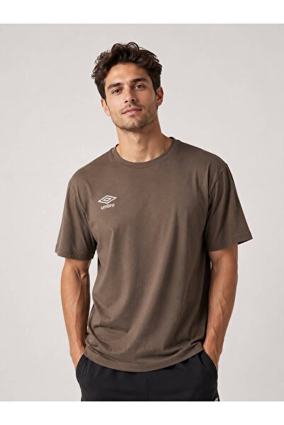 UMBRO Season Men's Brown Cotton Sports T-Shirt Nf0150