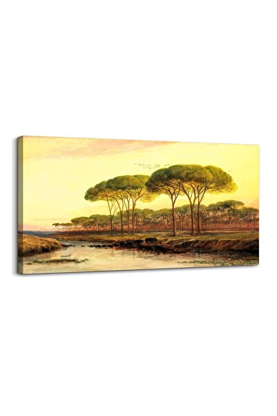OEM Tablou pe pânză decor Vintage Peisaj din Toscana 50x100 cm