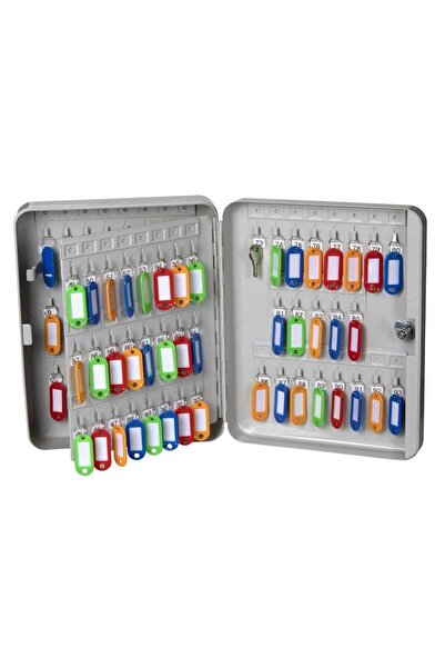 Generic 90-Key Capacity Wall Mounted Key Safe Security Iron Key Storage Lock ...