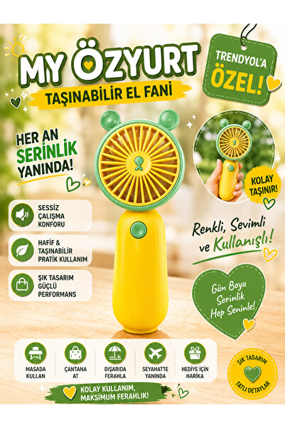 MYÖZYURT Sessiz Mini El Masa Fan Vantilatör Turbo Üfleme Kademe Taşınabilir Fan