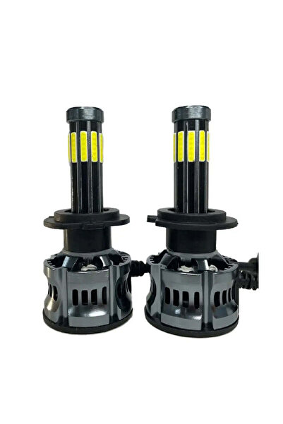 Beseder Set 2 LED-uri Auto H7 10 LED-uri COB, 55W, 6000K, Canbus, Radiator Al...