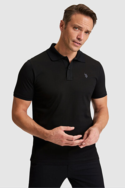 U.S. Polo Assn. Erkek Siyah Basic Tişört 50322297-VR046