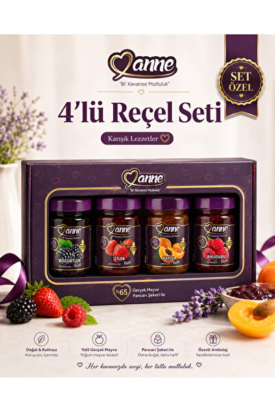 Anne Reçel Seti Kahvaltılık 4 Adet %65 Meyveli