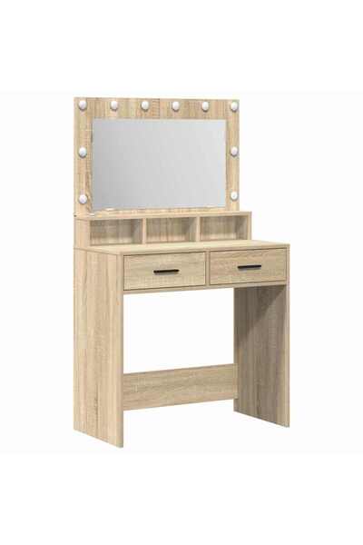 vidaxl Masă de Machiaj Stejar Sonoma 79 x 41 x 135 cm Lemn compozit