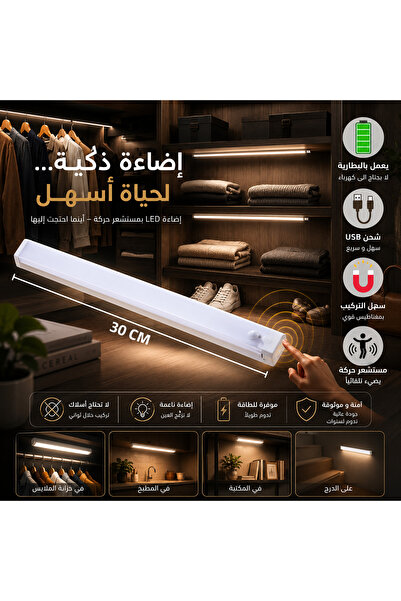 Grecia Smart Led Cabinet Lamp with Battery Power – Motion Sensor + Magnetic M...