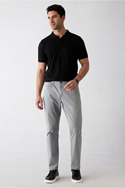 Kiğılı Relaxed Fit Comfortable Cut Lycra 5 Pocket Canvas / Chino Trousers