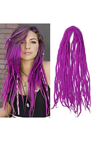 OEM Extensii dreadlock cu două capete, 56 cm (22 inch), 15 șuvițe, lână lucra...