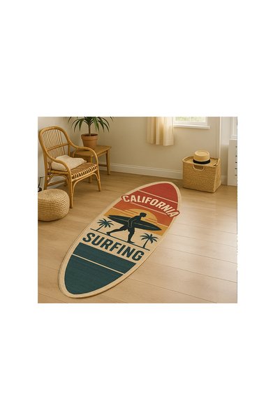 Vivense CALİFORNİA RETRO SURF TAHTASI ŞEKLİNDE DOKUMA TABAN HALI, 292 YNG, 50...