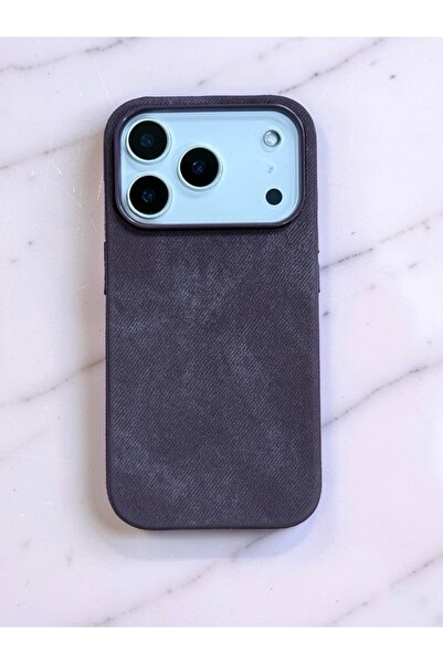 HYPERSOFT Iphone 17 Pro Max (6.9 inç) Uyumlu Kot Dokulu Denim Jeans Lux Magsa...