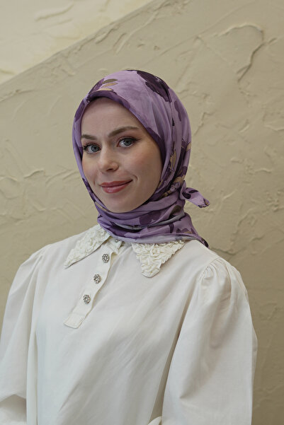 efdal şal eşarp Rosa Desen İthal Pamuk Eşarp