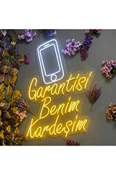 dekoraven Garantisi Benim Kardeşim Telefoncu Neon Tabela (80x50cm)