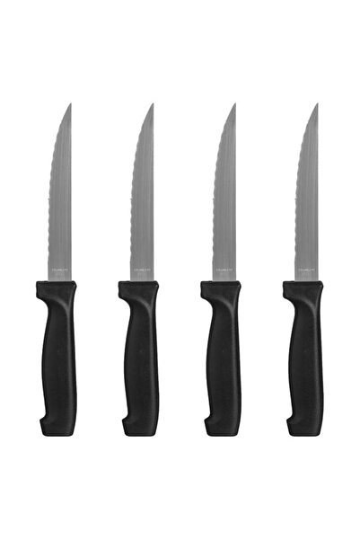 OEM Set Cuțite Masă, Oțel inoxidabil, Negru, 21.5cm, 4