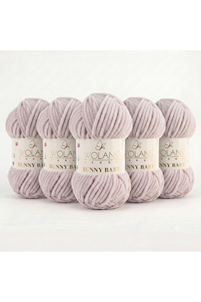 WOLANS Bunny Baby 24 Fire de tricotat din catifea moale, fire de chenille, șa...