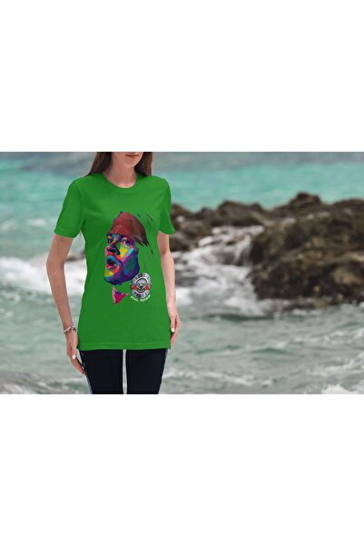 iLovePrints Colorful Portrait with Guns N' Roses Logo Tshirt