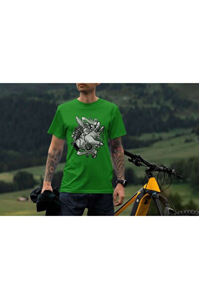 iLovePrints Illustration of a Hand, Sword, and Roses Tshirt