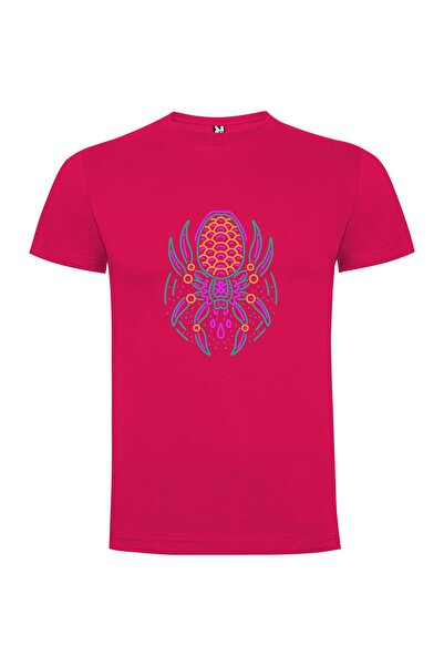 iLovePrints Neon Vector Spider Art Tshirt