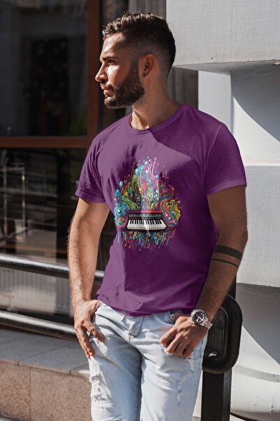 iLovePrints Colorful Abstract Piano Tshirt