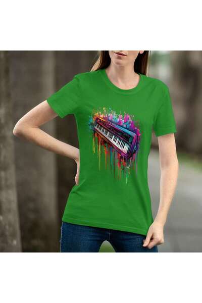 iLovePrints Colorful Abstract Piano Tshirt
