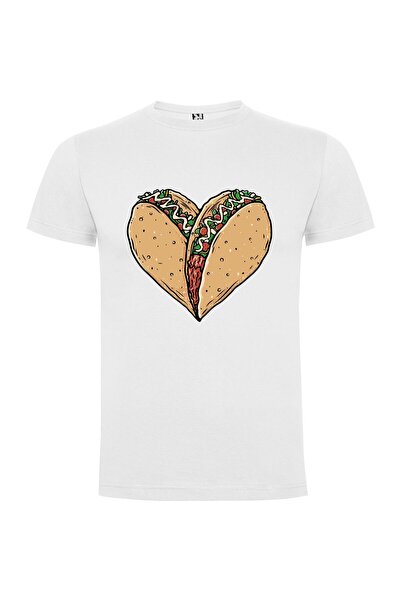 iLovePrints Heart-shaped Taco Love Tshirt