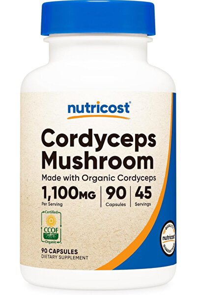 Nutricost Cordyceps Mushroom Capsules 1100mg, 45 Serv - CCOF Certified Made w...