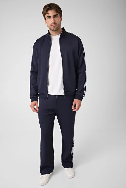 Guess Vicktor Full Zipper Men's Navy Blue Tracksuit Top Z6Yq24K5014-G7V2