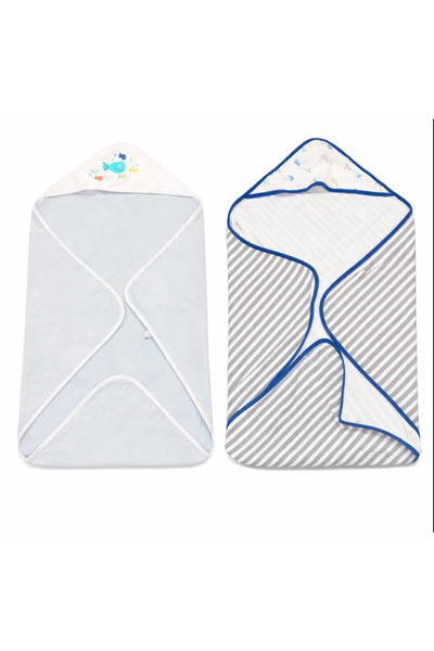Warehouse Baby Swaddle with Head Cover Soft Multi-Colored Designs